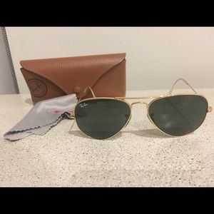 Ray-ban aviator classic rb3025 size small 55 15